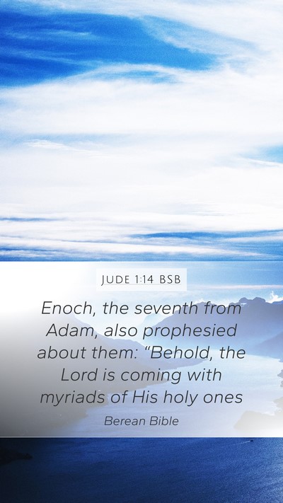 Jude 1:14 BSB Bible Verse Image