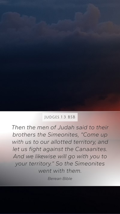 Judges 1:3 BSB Bible Verse Image