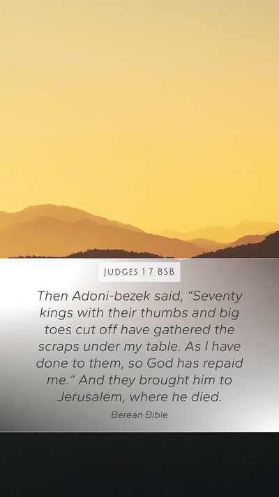 Judges 1:7 BSB Bible Verse Image