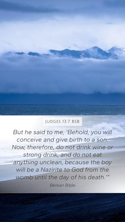 Judges 13:7 BSB Bible Verse Image