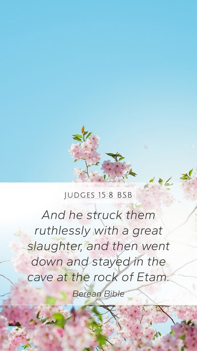 Judges 15:8 BSB Bible Verse Image