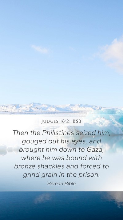 Judges 16:21 BSB Bible Verse Image