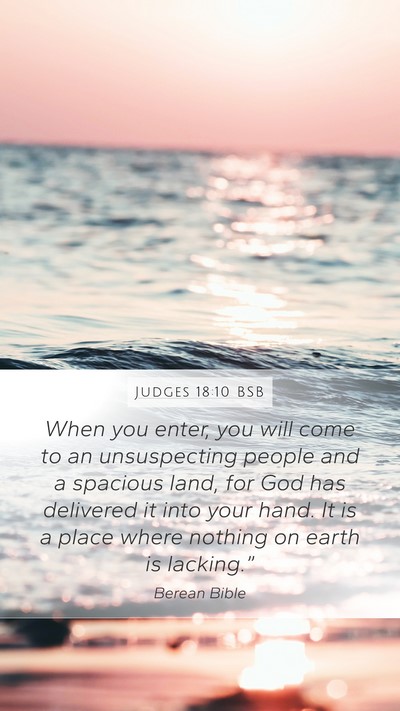 Judges 18:10 BSB Bible Verse Image