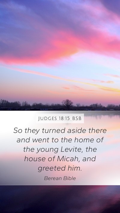 Judges 18:15 BSB Bible Verse Image
