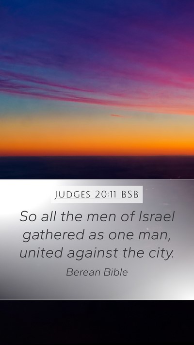 Judges 20:11 BSB Bible Verse Image