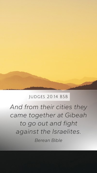 Judges 20:14 BSB Bible Verse Image