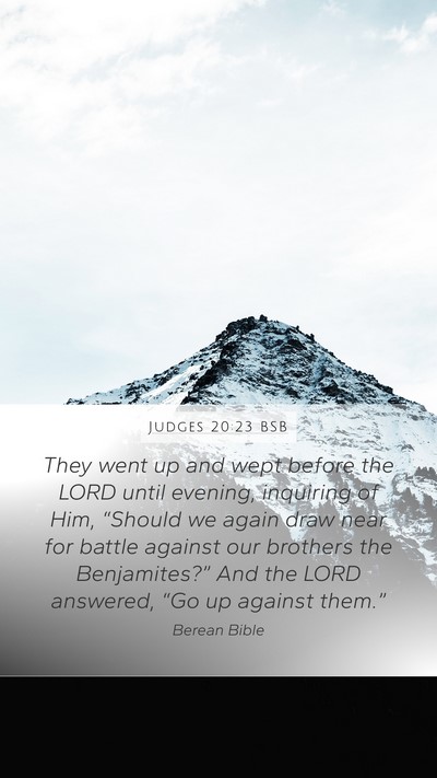 Judges 20:23 BSB Bible Verse Image