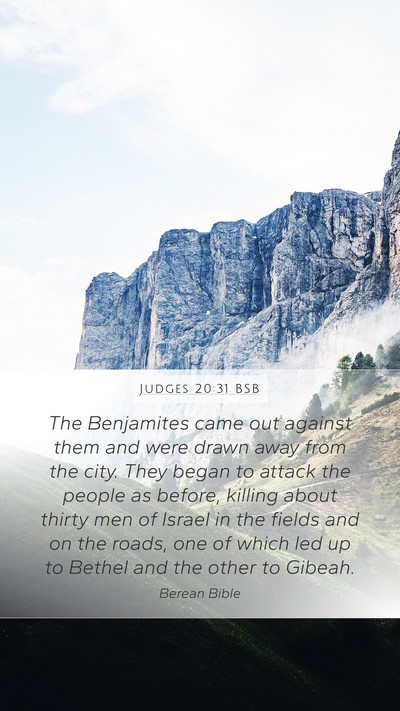 Judges 20:31 BSB Bible Verse Image