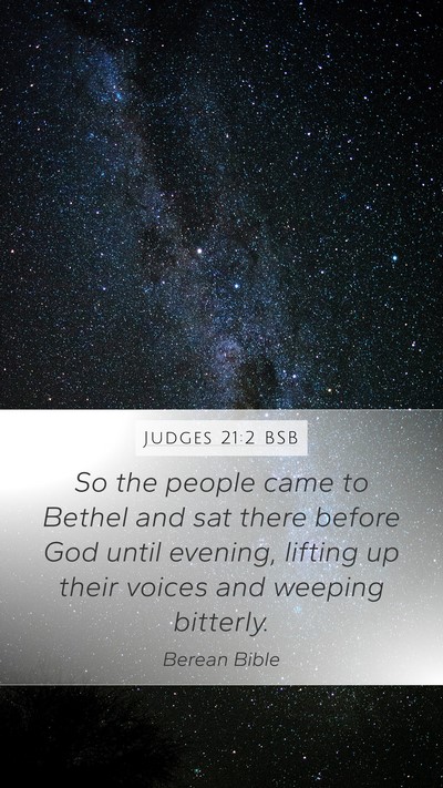 Judges 21:2 BSB Bible Verse Image