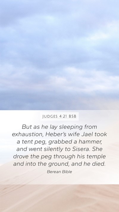 Judges 4:21 BSB Bible Verse Image