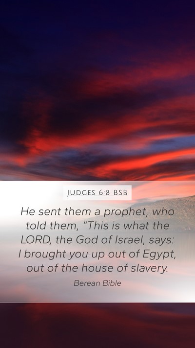 Judges 6:8 BSB Bible Verse Image