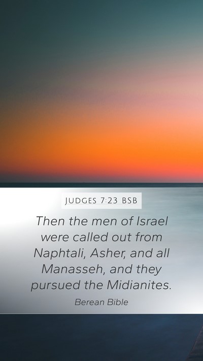 Judges 7:23 BSB Bible Verse Image