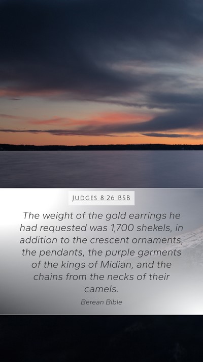 Judges 8:26 BSB Bible Verse Image