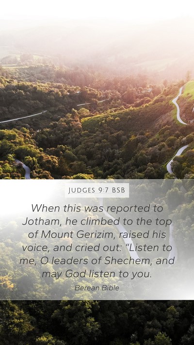 Judges 9:7 BSB Bible Verse Image