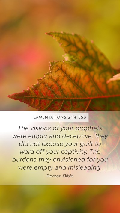 Lamentations 2:14 BSB Bible Verse Image
