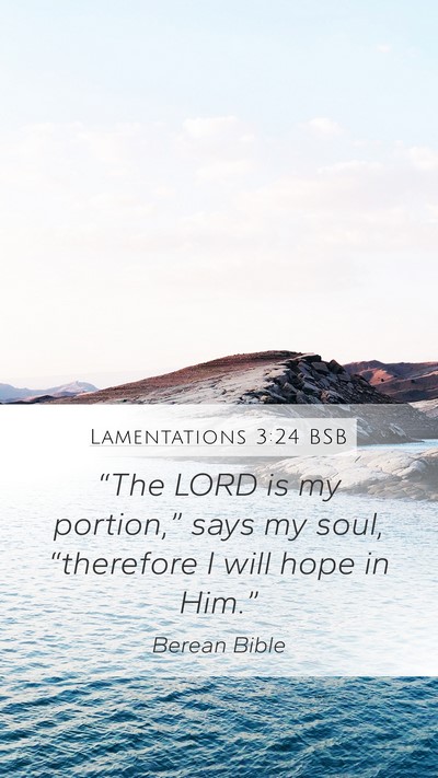 Lamentations 3:24 BSB Bible Verse Image