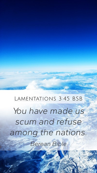 Lamentations 3:45 BSB Bible Verse Image