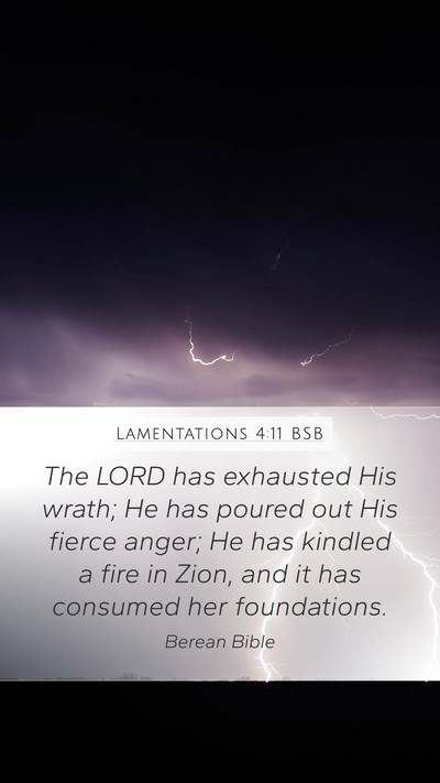 Lamentations 4:11 BSB Bible Verse Image