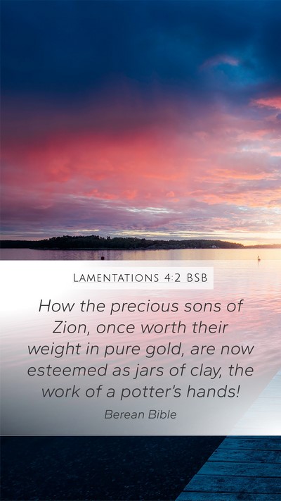 Lamentations 4:2 BSB Bible Verse Image