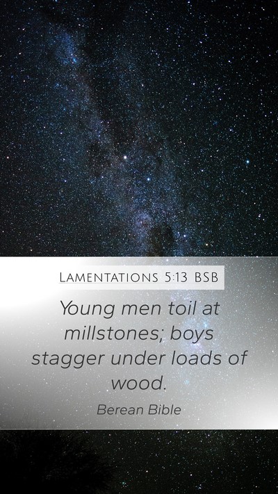Lamentations 5:13 BSB Bible Verse Image