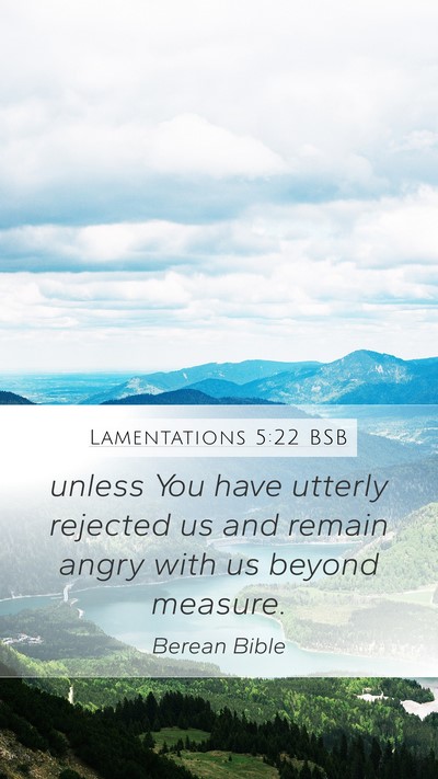 Lamentations 5:22 BSB Bible Verse Image