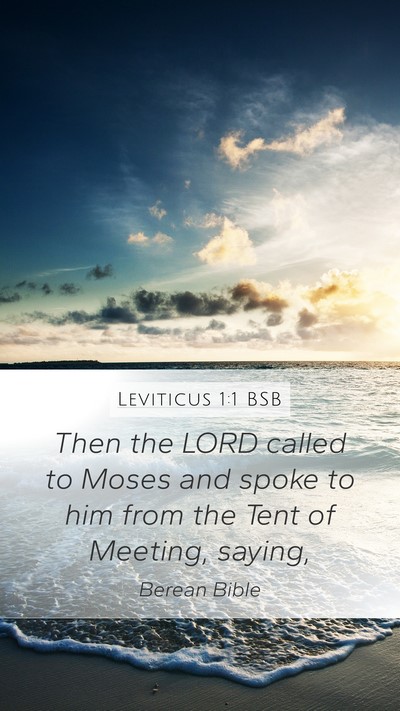 Leviticus 1:1 BSB Bible Verse Image
