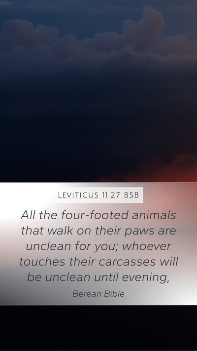 Leviticus 11:27 BSB Bible Verse Image