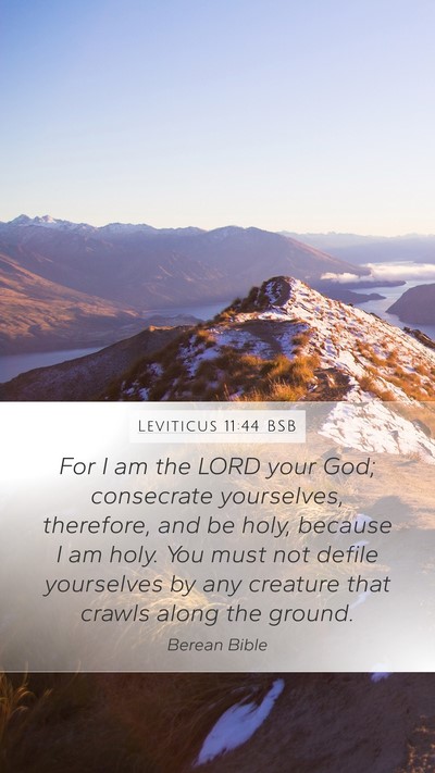 Leviticus 11:44 BSB Bible Verse Image
