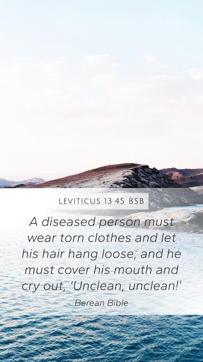 Leviticus 13:45 BSB Bible Verse Image