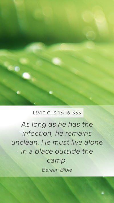 Leviticus 13:46 BSB Bible Verse Image