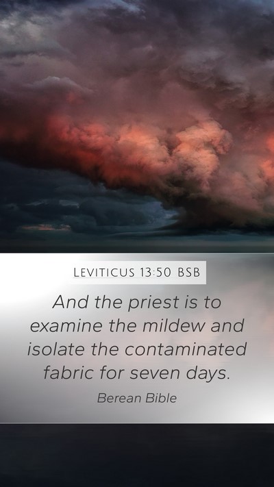 Leviticus 13:50 BSB Bible Verse Image