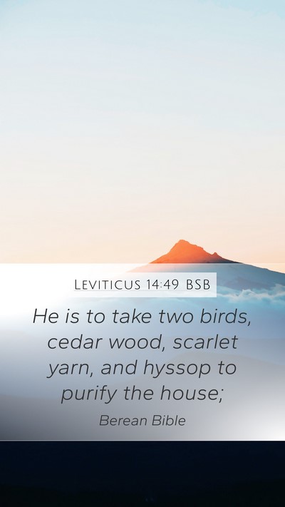 Leviticus 14:49 BSB Bible Verse Image