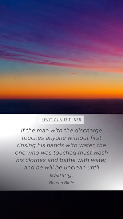 Leviticus 15:11 BSB Bible Verse Image