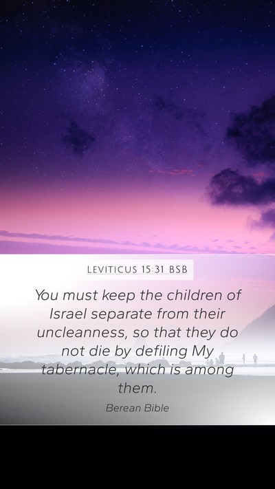 Leviticus 15:31 BSB Bible Verse Image