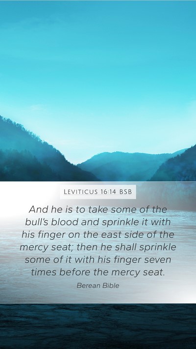 Leviticus 16:14 BSB Bible Verse Image