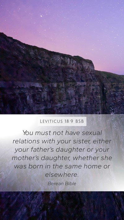 Leviticus 18:9 BSB Bible Verse Image