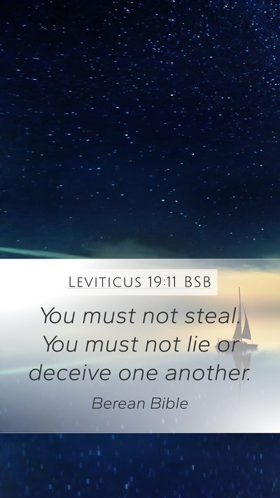 Leviticus 19:11 BSB Bible Verse Image