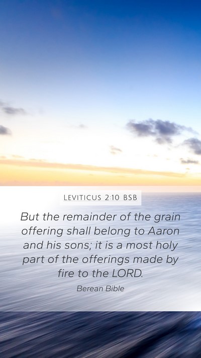Leviticus 2:10 BSB Bible Verse Image