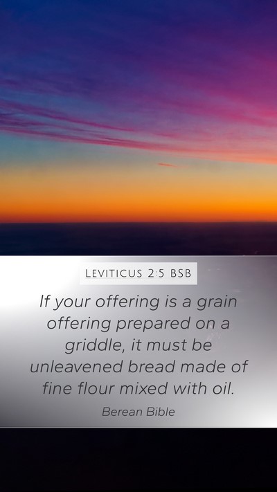 Leviticus 2:5 BSB Bible Verse Image