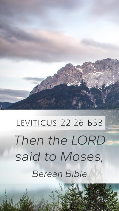 Leviticus 22:26 BSB Mobile Phone Wallpaper - Then the LORD said to - Mobile Bible Verse Wallpaper