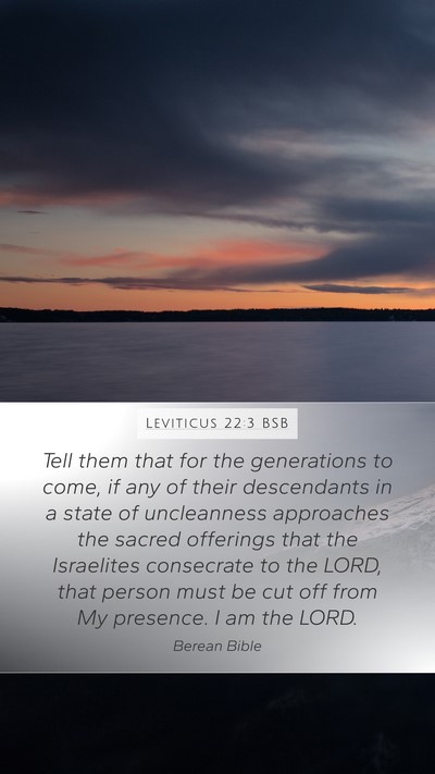 Leviticus 22:3 BSB Bible Verse Image