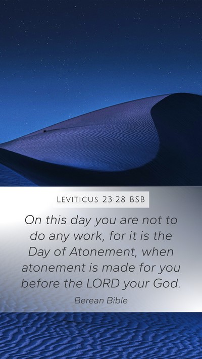 Leviticus 23:28 BSB Bible Verse Image