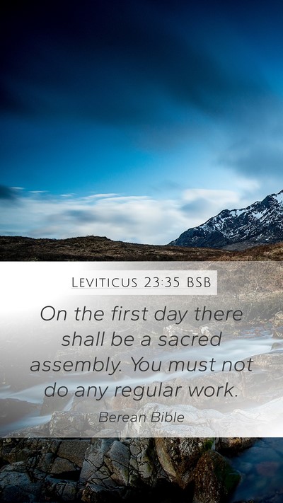 Leviticus 23:35 BSB Bible Verse Image