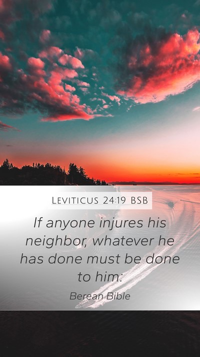 Leviticus 24:19 BSB Bible Verse Image