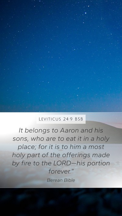 Leviticus 24:9 BSB Bible Verse Image