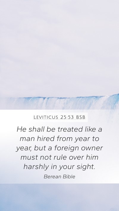 Leviticus 25:53 BSB Bible Verse Image