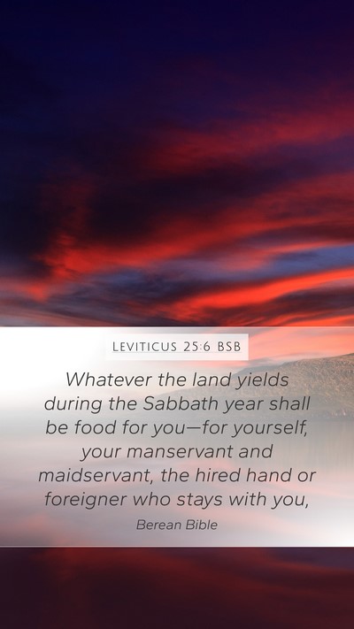 Leviticus 25:6 BSB Bible Verse Image