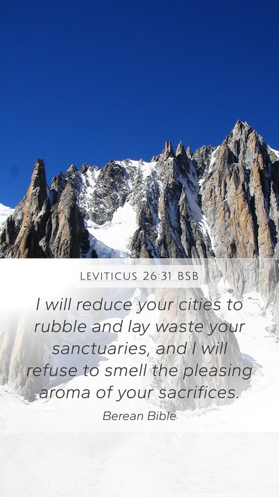 Leviticus 26:31 BSB Bible Verse Image