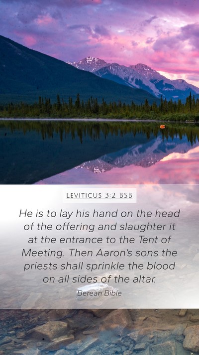 Leviticus 3:2 BSB Bible Verse Image