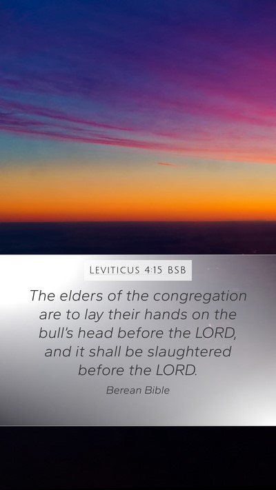 Leviticus 4:15 BSB Bible Verse Image